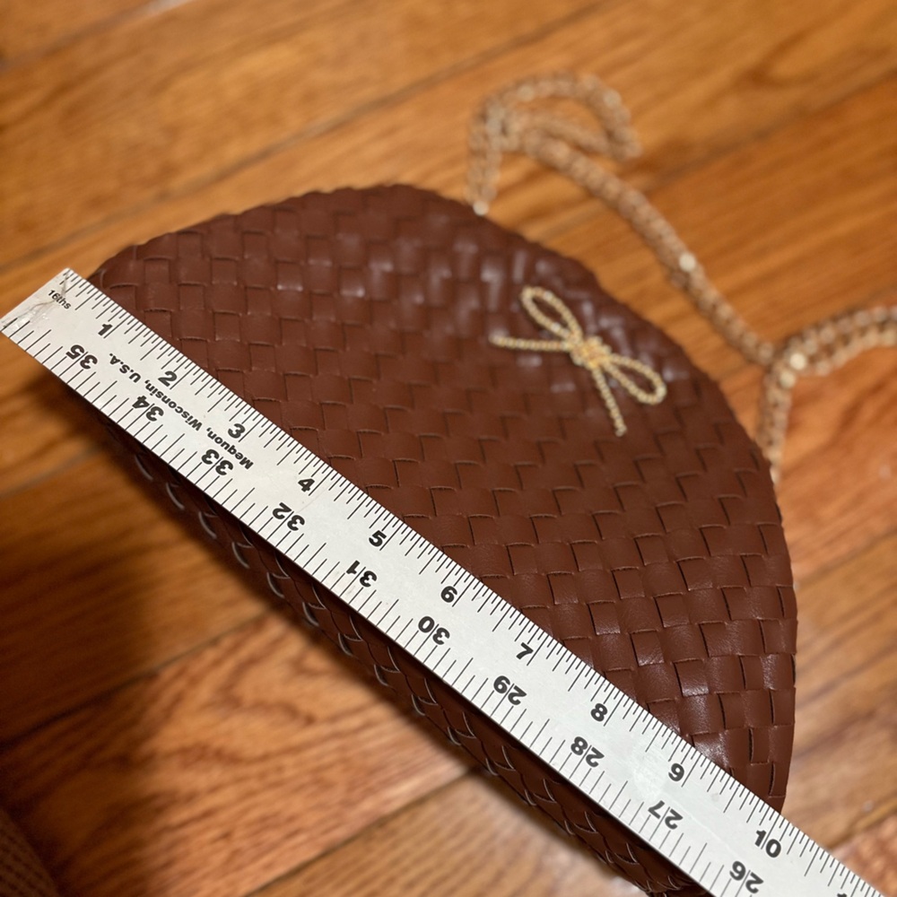NWT Anthropologies Maeve The Frankie Mini Clutch Crossbody Woven Bow Edition - Picture 13 of 13